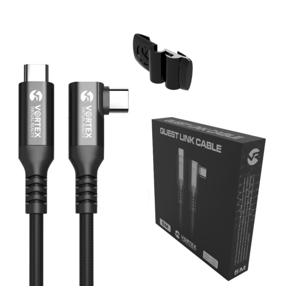 VortexVR cable 5m + Fastener | USB-C | for Quest 3 Quest 3S Quest 2